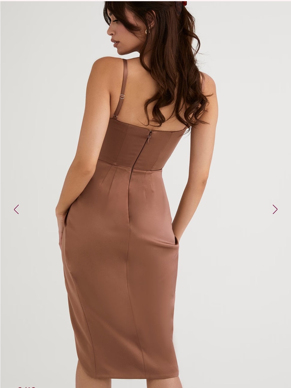 house of cb Satin Dress - Bronze - Picture 5 of 9